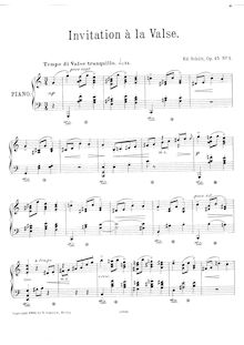 Partition complète, Causeries-Bal, Op.45, Schütt, Eduard