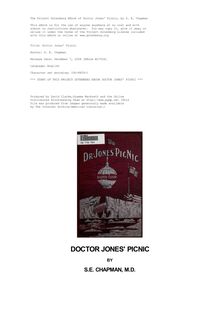 Doctor Jones  Picnic