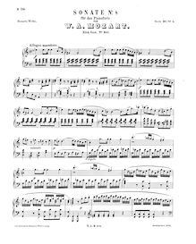 Partition complète, Piano Sonata No.8, A minor, Mozart, Wolfgang Amadeus