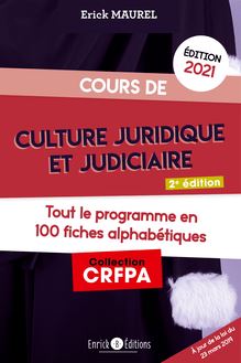 Cours de culture juridique et judiciaire - Édition 2021