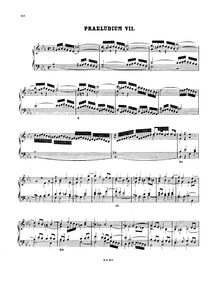 Partition Prelude et Fugue No.7 en E♭ major, BWV 852, Das wohltemperierte Klavier I