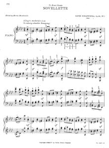 Partition No.1: Novelette, 2 Piano pièces, Op.22, 2 Stücke, Scharwenka, Xaver