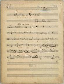 Partition violoncelles, Symphony No.1, Symphony No.1 in C minor