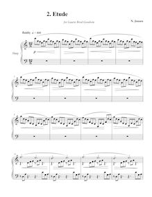 Partition , Etude,  pour pour Intermediate Harpist, D dorian, Jensen, Nathan