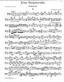 Partition violoncelle, Piano Trio No.4  Eine Bergnovelle , Op.120