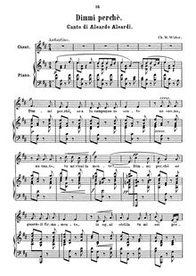 Partition complète, 3 mélodies Italiennes, Op.35, Widor, Charles-Marie