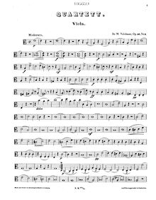 Partition viole de gambe, corde quatuor, Op.58/3, Quartett, A moll, für 2 Violinen, Bratsche, Violoncell, Op. 58, no. 3.