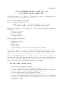 COMMISSION TEMPORAIRE DE LA SECURITE DES FRANÇAIS DE L'ETRANGER ...