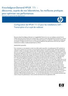 Knowledge-on-Demand HP-UX 11i : découvrez, auprès de nos ...