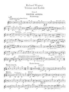 Partition cor 1, 2, Tristan und Isolde, Wagner, Richard