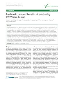 Predicted costs and benefits of eradicating BVDV from Ireland