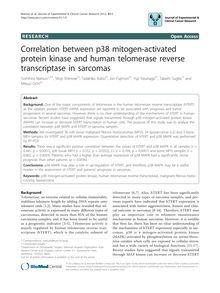 Correlation between p38 mitogen-activated protein kinase and human telomerase reverse transcriptase in sarcomas