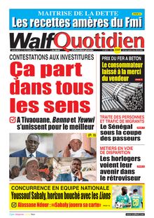 Walf Quotidien n°8876 - du mercredi 27 octobre 2021