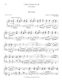 Partition 10, Sortie (D minor), L’Office Catholique, Op.148, Lefébure-Wély, Louis James Alfred