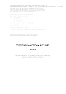 Stories by American Authors (Volume 4)