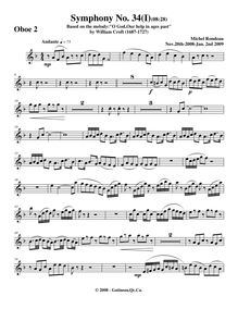 Partition hautbois 2, Symphony No.34, F major, Rondeau, Michel par Michel Rondeau