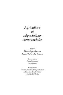 Agriculture et négociations commerciales