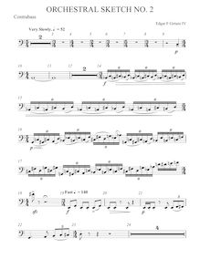 Partition Basses, Orchestral Sketch No.2, Girtain IV, Edgar