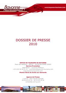 Dossier de Presse OT Bayonne 2010