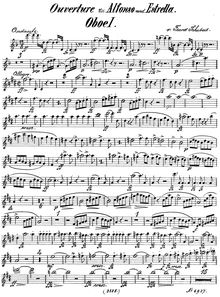 Partition hautbois 1, 2, Alfonso und Estrella, Schubert, Franz