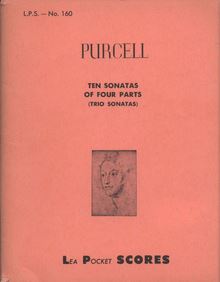 Partition complète, 10 sonates en Four parties, Purcell, Henry