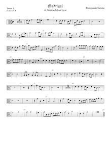 Partition ténor viole de gambe 1, alto clef, Il settimo libro de madrigali a cinque voci