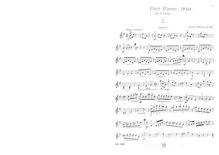 Partition parties complètes, 4 pièces pour 3 violons, Op.104, Hofmann, Richard