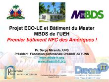 Projet ECO-LE et Bâtiment du Master MBDS de l'UEH Premier bâtiment ...