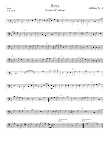 Partition viole de basse 1, Constant Penelope, Byrd, William