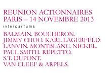 Réunion actionnaires Paris le 14 novembre 2013 : Interparfums