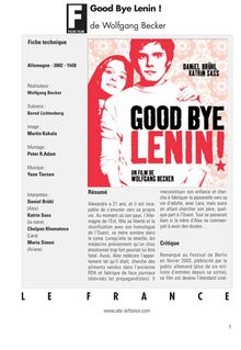 Good Bye Lenin ! de Becker Wolfgang