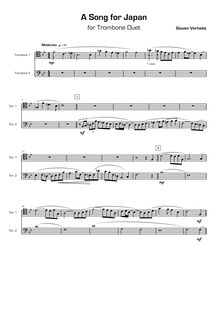 Partition complète (ténor clef), A Song pour Japan, Verhelst, Steven