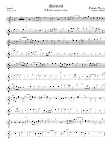 Partition viole de gambe aigue 2, octave aigu clef, Madrigali a 5 Voci, Libro 2