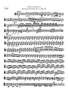 Partition altos, Leonora Overture No. 3, C major, Beethoven, Ludwig van