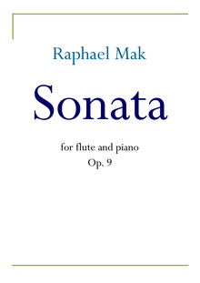 Partition de piano et flûte , partie, flûte Sonata, Sonata for Flute and Piano