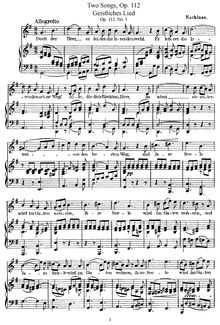 Partition complète, 2 chansons, Op.112, Mendelssohn, Felix
