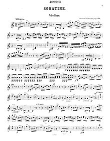 Partition de violon, Sonatina No.1 pour violon et Piano, Op.60