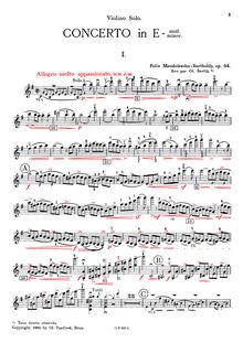 Partition Solo , partie (color), Analytical études pour Mendelssohn s violon Concerto