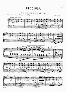 Partition complète, Picciola, Op.24, Le Chant du Captif, A♭ major