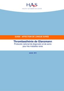 Thrombasthénie de Glanzmann - Guide médecin Thrombasthénie de Glanzmann