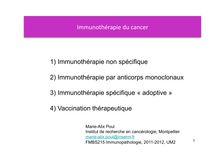 Marie Alix Poul Institut de recherche en cancérologie Montpellier marie alix fr FMBS215 Immunopathologie UM2