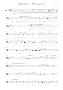 Partition Alto [C3 clef], Missa Da pacem, Josquin Desprez par Josquin Desprez