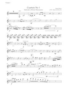 Partition violon I, Cuartetono 1, Reyes Rodriguez, Bryan