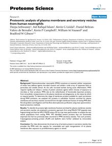 Proteomic analysis of plasma membrane and secretory vesicles from human neutrophils
