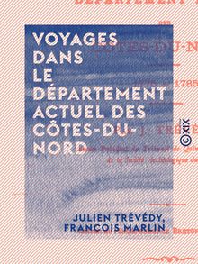 Voyages dans le département actuel des Côtes-du-Nord - 1775-1785