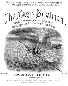 Partition complète, pour Magic Boatman, Op.140, Paraphrase de Concert