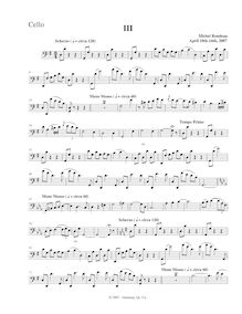 Partition violoncelle, corde quatuor en G major, G major, Rondeau, Michel