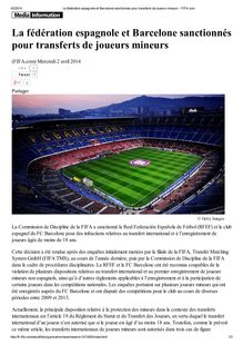 Interdiction de transfert pour le FC Barcelone