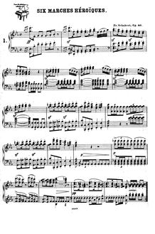 Partition complète, 6 Grandes Marches, D.819, Schubert, Franz par Franz Schubert
