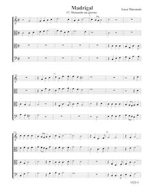 Partition , Menando un giorno - partition complète (Tr T T B), madrigaux pour 4 voix